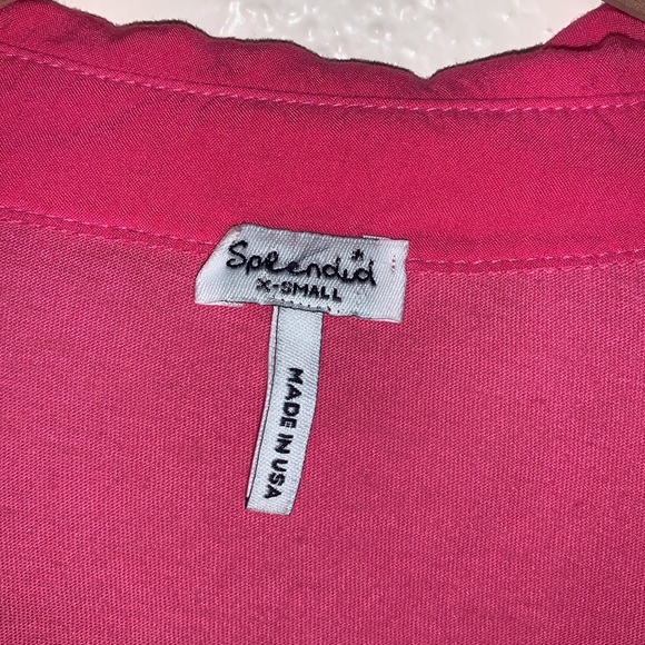 Splendid Hot Pink Long Sleeve Shirt - Picture 3 of 4